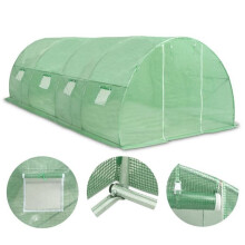 "Serre de tente abrigo planta flor legumes 18 m² 600 x 300 x 200 cm verde 02_0044442"