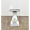 Crushed Crystal Diamond End Table Mirror White Silver Glitter 60x40 Cm 1