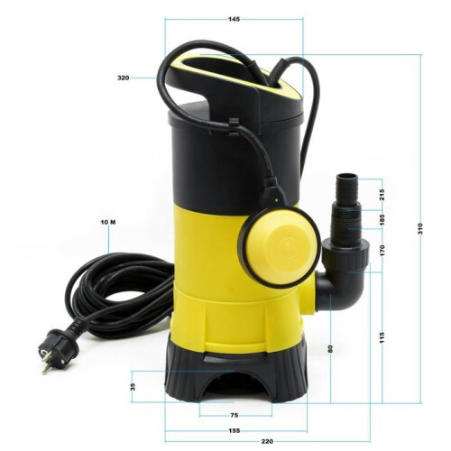 Pompe pour eaux usées - HELLOSHOP26 - Non spécifié - 400 Watts - 7500 l/h - Jaune 2