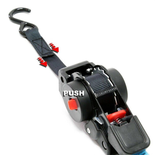 Cinghie di ancoraggio automatiche - HELLOSHOP26 - Set di 2 - 100 daN - 0,2m/1,8m - Resistenti alle intemperie 2