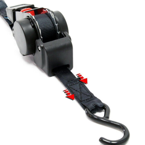 Cinghie di ancoraggio automatiche - HELLOSHOP26 - Set di 2 - 100 daN - 0,2m/1,8m - Resistenti alle intemperie 1