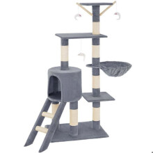 Árvore para gatos 142 cm cinza 3708073