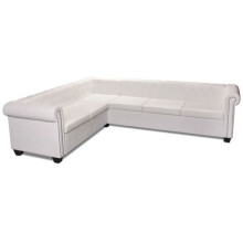 Sofá de canto chesterfield 6 lugares couro artificial branco 02_0019677