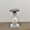 Crushed Crystal Diamond End Table Mirror White Silver Glitter 60x40 Cm 4