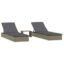 Transats chaise longue 2 piezas con mesa gris de resina trenzada 02_0012982