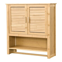 Muurplaat met handdoekhouder 66 x 62 x 20 cm bamboe 03_0007675