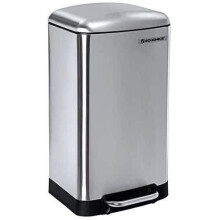 Poubelle de cuisine en acier inoxydable à pédale 30 L 12_0000916