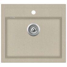 Fregadero de cocina solo lavabo 56,5 x 51 cm granito beige 02_0002347