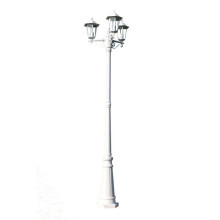 Dreifach Außenstehlampe weiß 215 cm Leuchte Dekoration 2402083