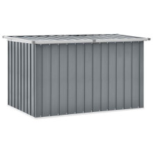 Coffre boîte meuble de jardin rangement gris 149 x 99 x 93 cm 02_0013084