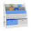 estante infantil com 3 compartimentos e 2 caixas 74 x 71 x 23 cm com padrão 1