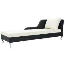 Transat silla larga tumbona cama de jardín terraza mueble de exterior con cojín de resina