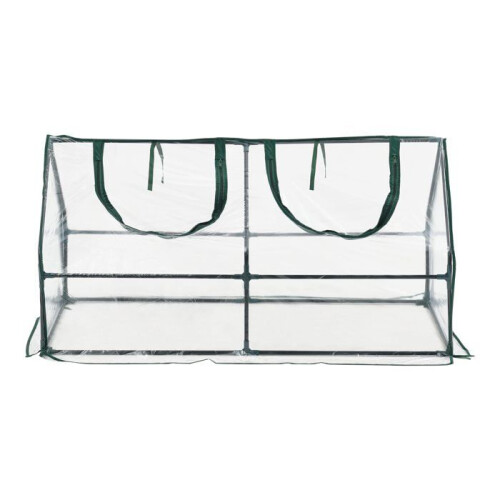 Châssis de jardim com 2 janelas em aço e PVC 120 x 60 x 60 2