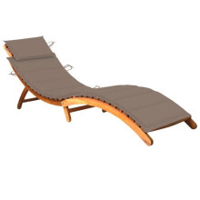 Transatlántico, chaise longue, tumbona, cama de jardín, mueble de exterior con cojín, madera de acacia sólida 02_0012386