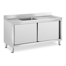Lavabo in acciaio inox su mobile 1 bac in acciaio inox 500 x 400 x 240 mm professionale