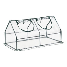 Châssis de jardim com 2 janelas em aço e PVC 120 x 60 x 60