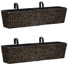 Lot de 2 jardinières jacinthe d'eau 39 cm marron foncé 02_0000883