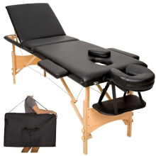 Schwarze Massagetisch 3 Zonen mit Tragetasche 08_0000467