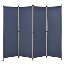 Brise-vue à 4 panneaux polyester 215 x 170 cm bleu foncé 03_0006551