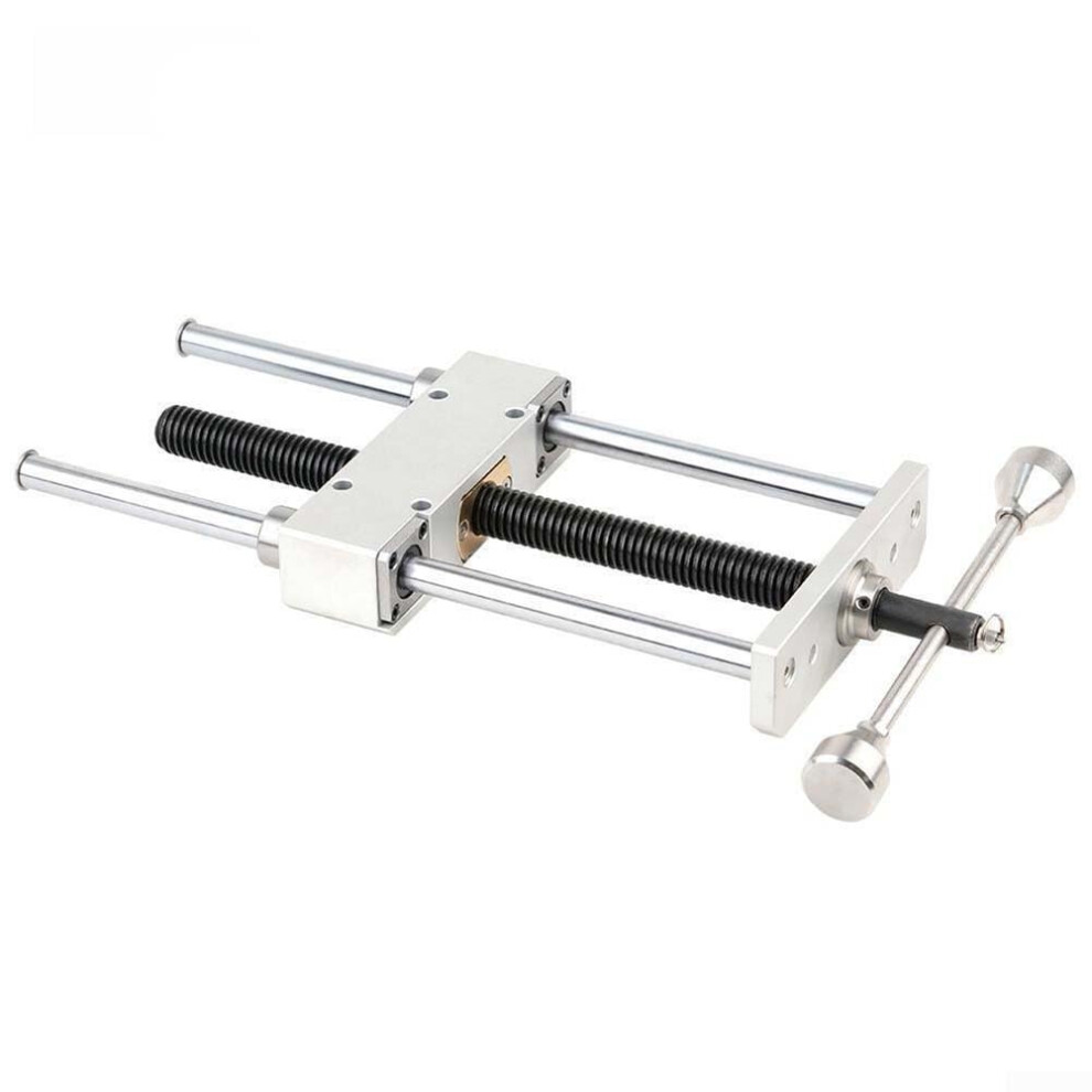 Woodworking Table Vise Clamp With Double Link Mechanism And Non-Slip Jaw Pads For Secure Holding On Surfaces (Silver) 9016109901620
