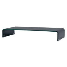 "Aparador para televisão design prático suporte para monitor 90 cm vidro preto 2502232"