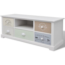 Mobile buffet TV design pratico in stile francese in compensato bianco 2502188