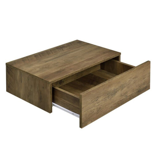 Conjunto de 2 mesas de cabeceira com prateleiras de parede para quarto com 2