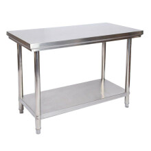 Mesa de trabajo de acero inoxidable mesa de jardín 100 x 60 cm 16_0002502