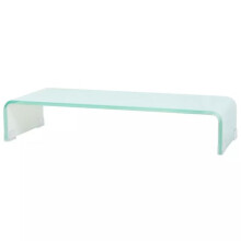 Meuble télé buffet tv télévision design pratique pour moniteur 60 cm verre blanc 2502253
