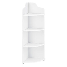 Estante de canto para banheiro, móvel de armazenamento com 4 prateleiras de armazenamento, madeira composta, 90 cm, branco 03_0005173