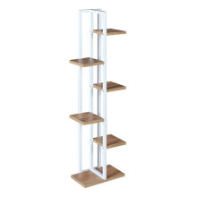 Support de plantes Ă 5 niveaux 120 x 34 x 21 cm effet noyer /