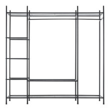 Garde-robe avec étagères 6 surfaces de stockage acier laqué 150 x 150 x 40 cm