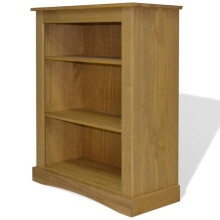 Estante de design para livros com 3 níveis em pinho 100 cm bege 2702019/2