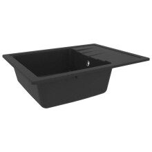 Lavello da cucina con foro di troppo-pieno 58 x 44 cm granito nero 02_0004360