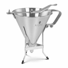 Funil com pistão - HELLOSHOP26 - 1,8 litros - Aço inoxidável - 3 bicos - Dosagem precisa