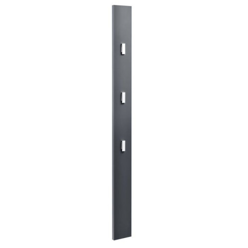 Perchero de pared para ropa con ganchos, panel de 170 cm, gris 03_0002144