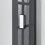 Perchero de pared para ropa con ganchos, panel de 170 cm, gris 03_0002144 2