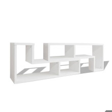 Móvel de TV buffet televisão design prático duplo em forma de L branco 2502187