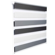 Store enrouleur zebra day and night rouleau double couche 90x150cm blanc gris anthracite 19_0000859
