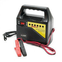 Cargador de batería - HELLOSHOP26 - 6V/12V - 6A - Protección de polaridad - Sobrecarga automática