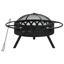 Haard met vonkenvanger 70 cm xxl staal 02_0006025