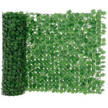 ClĂ´ture avec feuilles brise vue brise polyester plastique fil de fer 300 x 100 cm