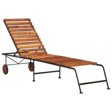 Transat, chaise longue, bañera de sol, cama de jardín, mueble de terraza, mueble de exterior con patas en