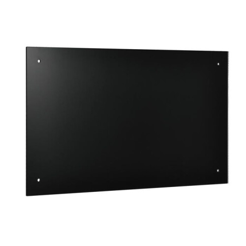 Dunstabzugshaube 70 x 40 cm mit Befestigung, schwarzes Glas