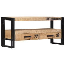 Mobile televisivo buffet tv design pratico 100 cm legno massello di mango 2502272
