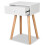 Nachttisch - HELLOSHOP26 - Set aus 2 - MDF - Kiefernholz - 1 Schublade 4