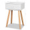 Nachttisch - HELLOSHOP26 - Set aus 2 - MDF - Kiefernholz - 1 Schublade 6