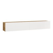 Meuble TV lapinlahti Ă 2 portes 29,5 x 180 x 31,5 cm effet chĂŞne rustique