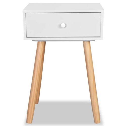 Nachttisch - HELLOSHOP26 - Set aus 2 - MDF - Kiefernholz - 1 Schublade 2