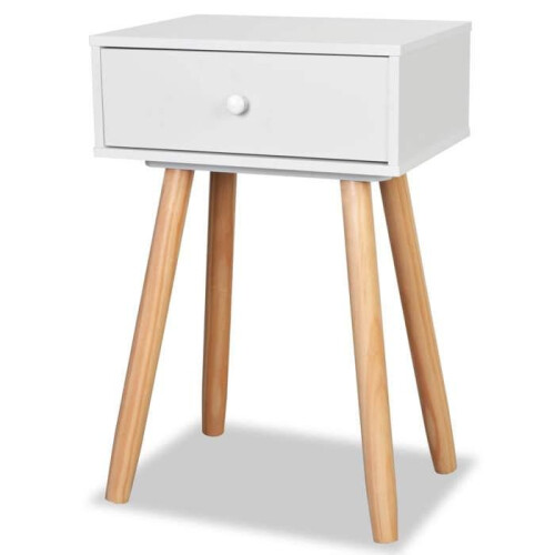 Nachttisch - HELLOSHOP26 - Set aus 2 - MDF - Kiefernholz - 1 Schublade 1